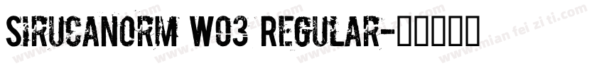 Sirucanorm W03 Regular字体转换